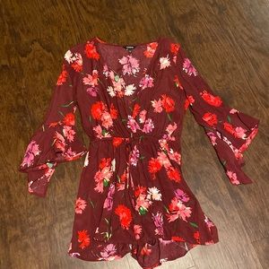Express floral romper, xs